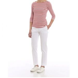 Piazza Sempione Kim White Cotton Tailored Trousers Size 10 US / IT 46